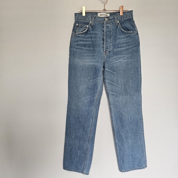 Reformation | Cynthia High Relaxed Jean Aegean Wash Denim Womens 27 - Picture 2 of 7